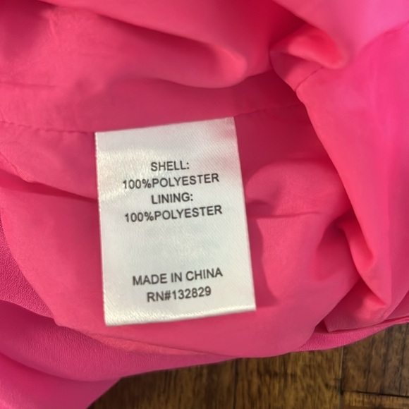 Revolve Superdown Kaycie Drape Neck Romper in Hot Pink elastic waist NWT - Picture 8 of 9